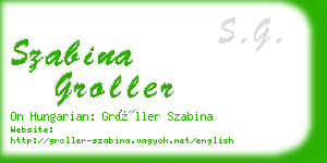 szabina groller business card